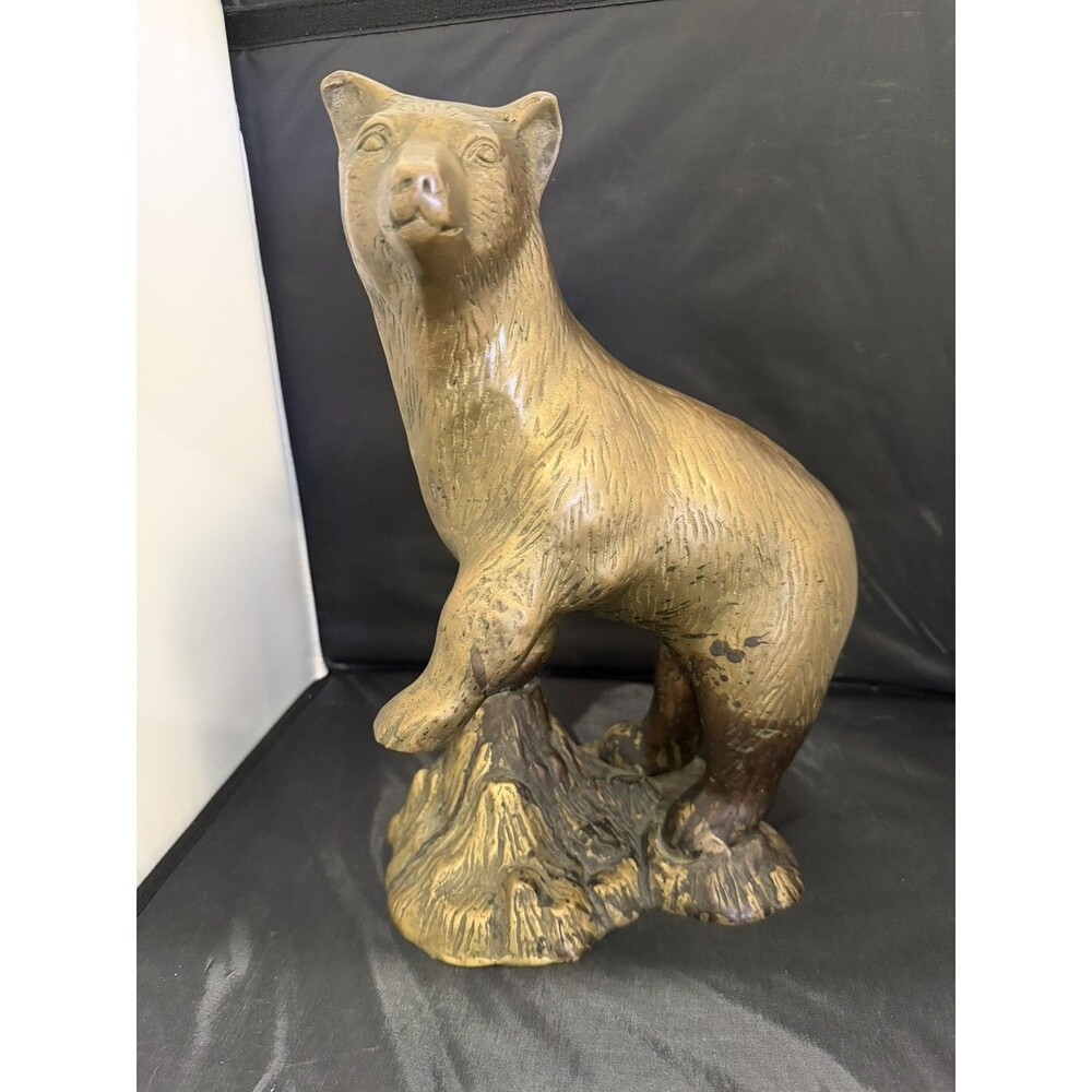 Vintage Brass Bear 13" Statue/Figurine
